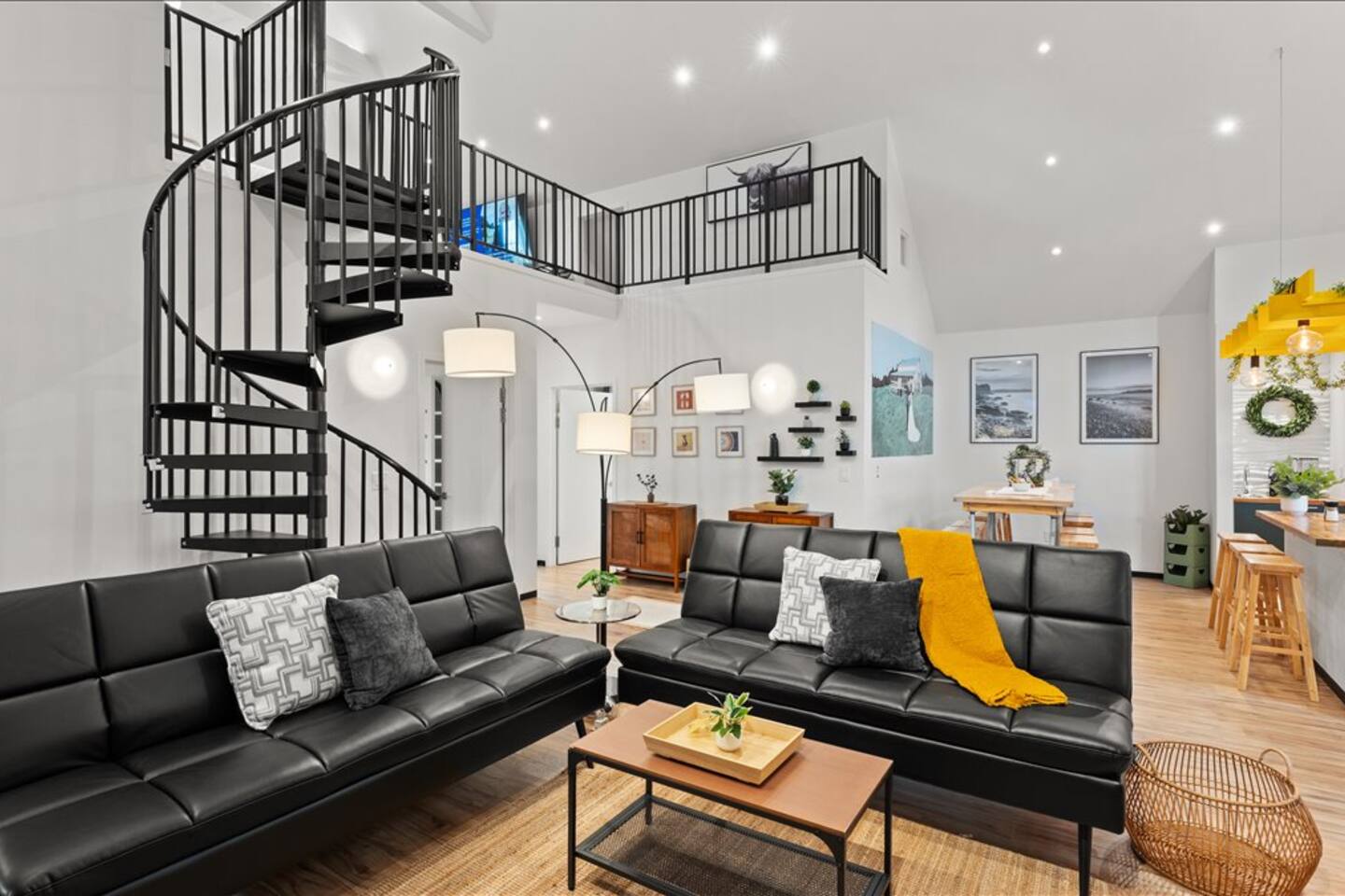 Barndo 1B · Three-bedroom house at Cedar Pond Farms — three-bedroom barndominium lodging on the farm, with the Highland herd a short walk away.